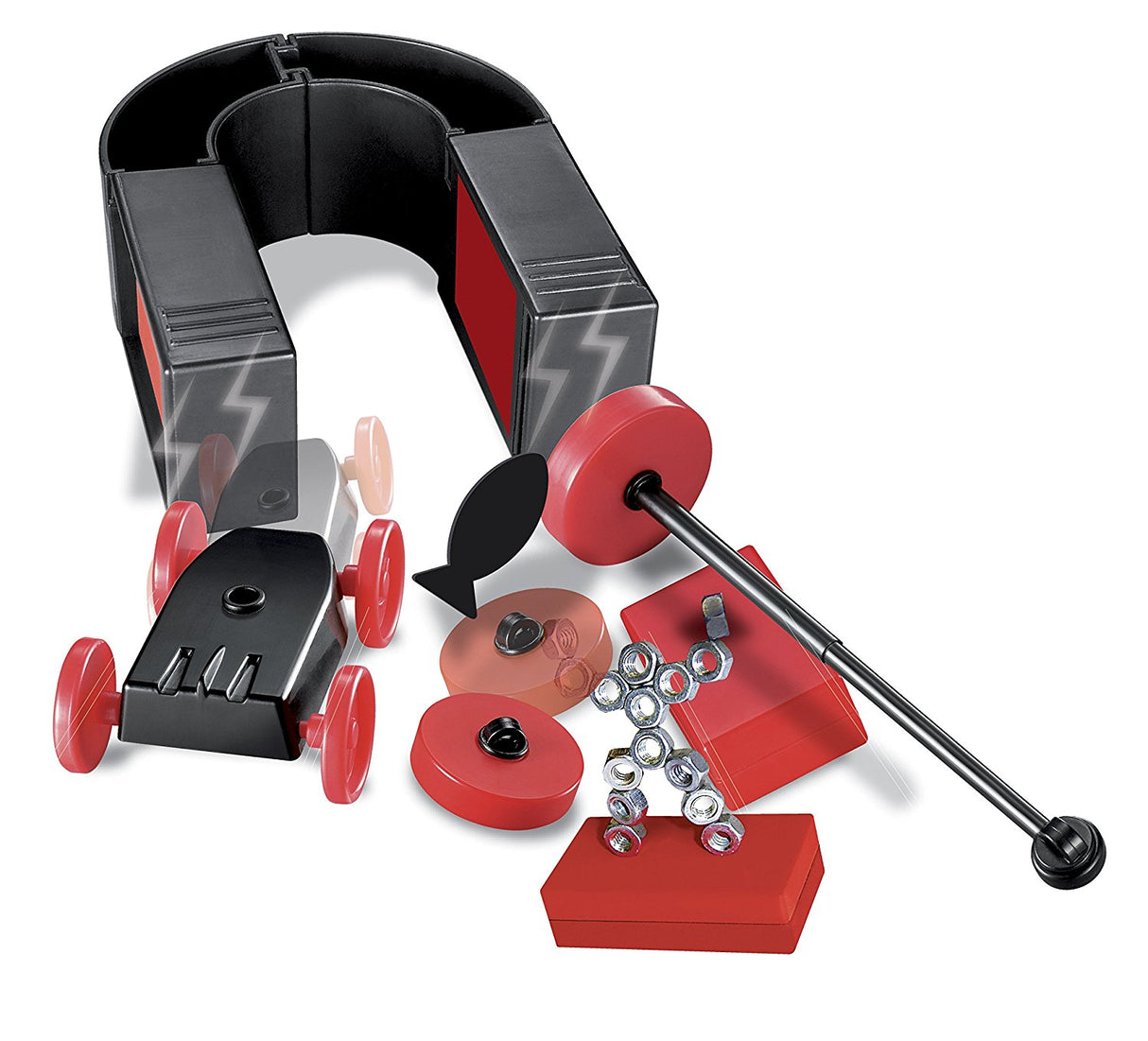 Magnet Science kit showing horseshoe magnet, magnet wand, and magnetic components for hands-on learning.