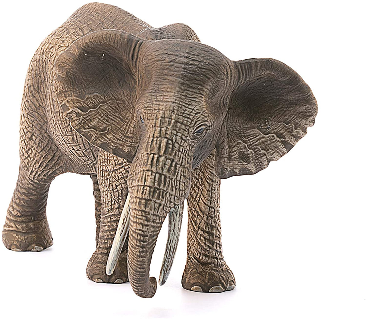 Elephant African Female figurine showing detailed skin texture and large ears in realistic pose, perfect for ages 3-8.