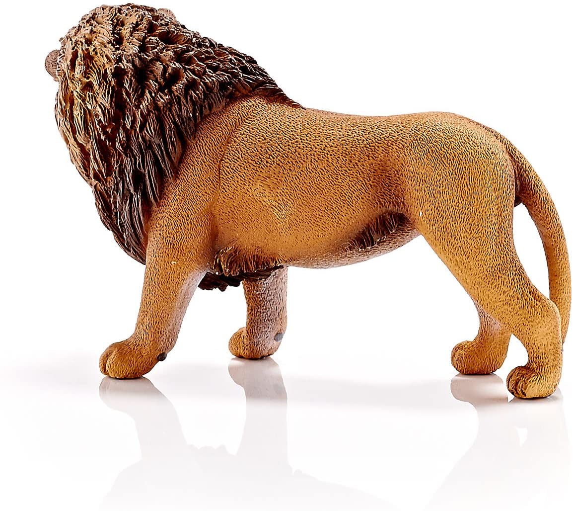 Lion Roaring toy figure with detailed mane and textured fur, perfect for kids aged 3-8 years.