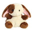 Palm Pals Bunny Clover plush toy with soft brown and white fur, 5 inches tall, perfect for cuddling or display.