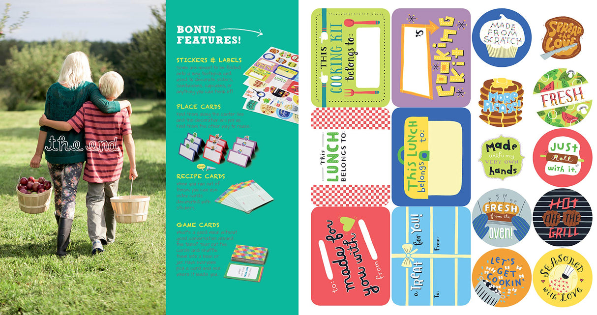 Cooking Class product showcasing playful kitchen labels and cards designed to inspire young chefs ages 6 to 12.