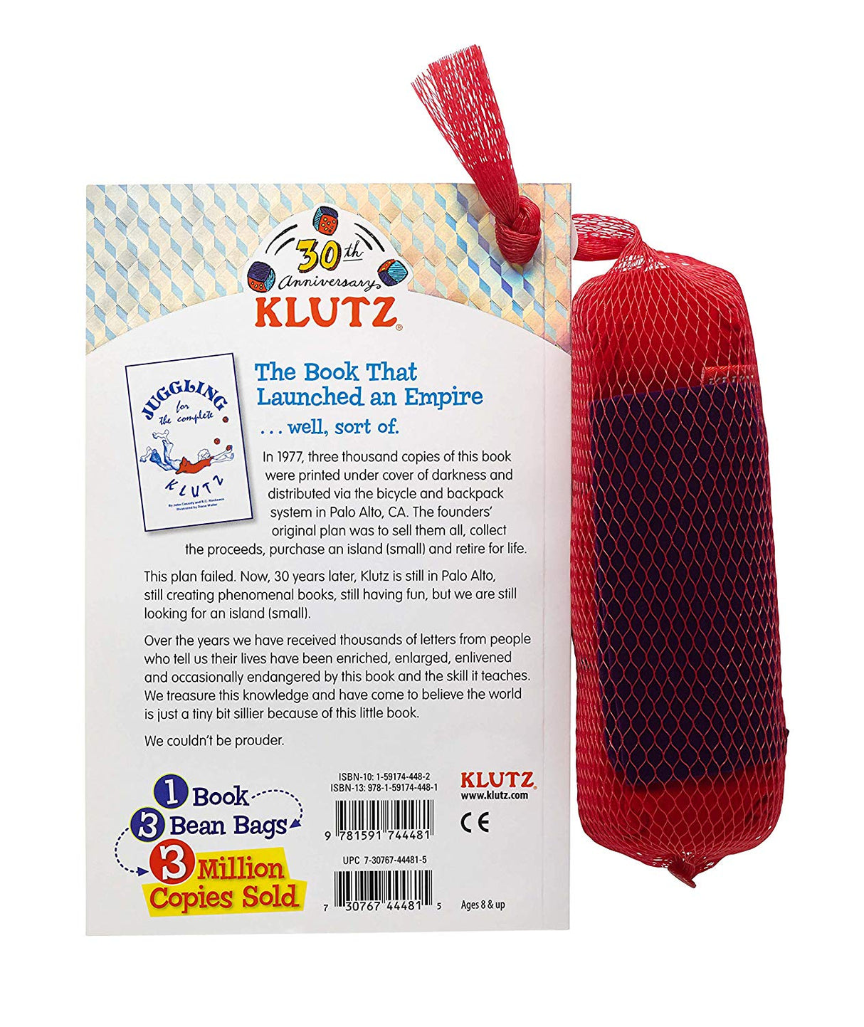 Juggling for the Complete Klutz book and bean bags set with instructions for learning to juggle easily and fun.