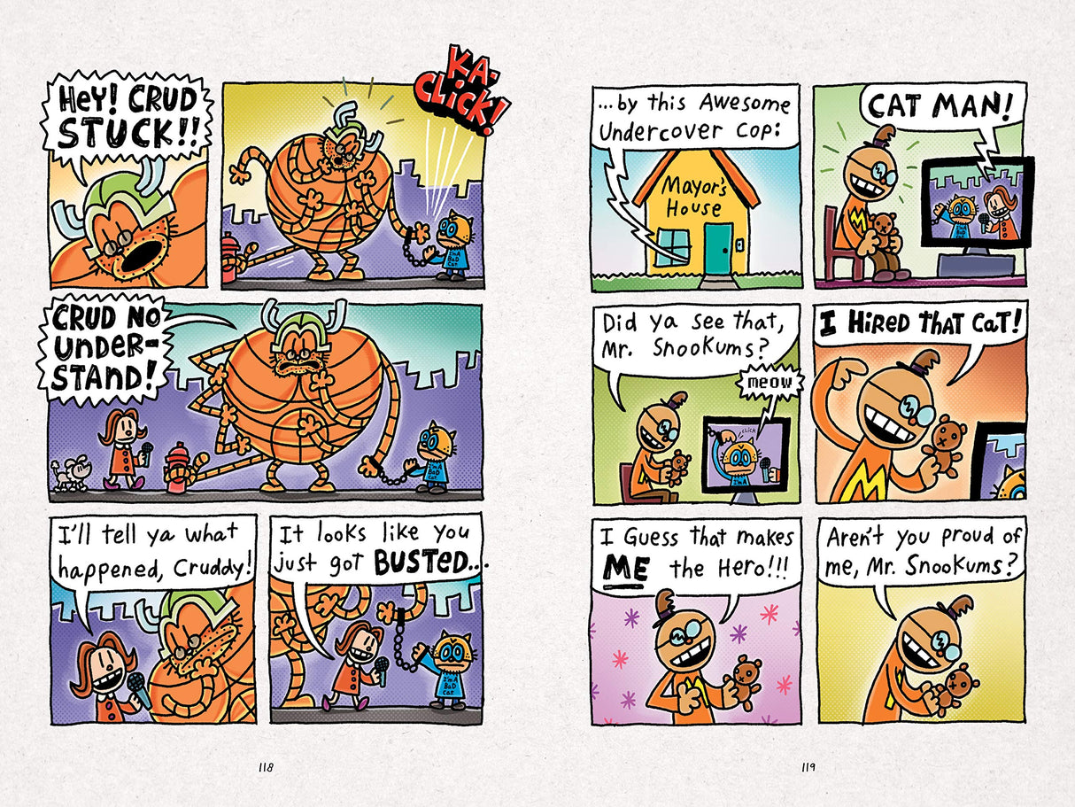 Dog Man #9: Grime and Punishment comic page showing characters in a colorful, action-packed scene.