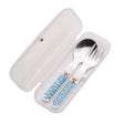 Silverware Set | Baby Otter with fork and spoon in a white reusable case featuring playful otter design for kids.