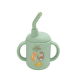 Fresh & Messy Sippy Cup | Baby Dinosaur with two handles, removable lid, silicone straw, and dinosaur graphics.