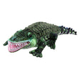 Alligator Puppet with a friendly snappy mouth, soft teeth, and detailed green scales, perfect for children aged 1 and up.