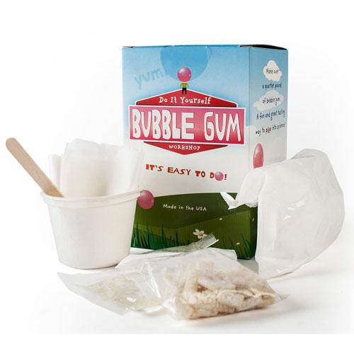Bubble Gum Kit with all ingredients and tools for making delicious homemade bubble gum, easy and fun for kids.