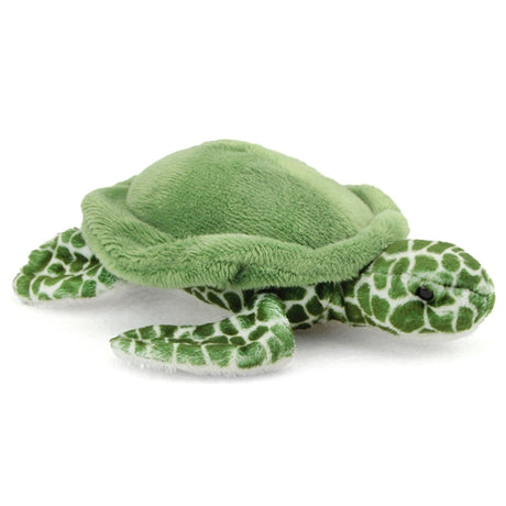Turtle Tillie plush toy with soft green shell and detailed patterned flippers, a realistic and friendly sea turtle stuffed animal.