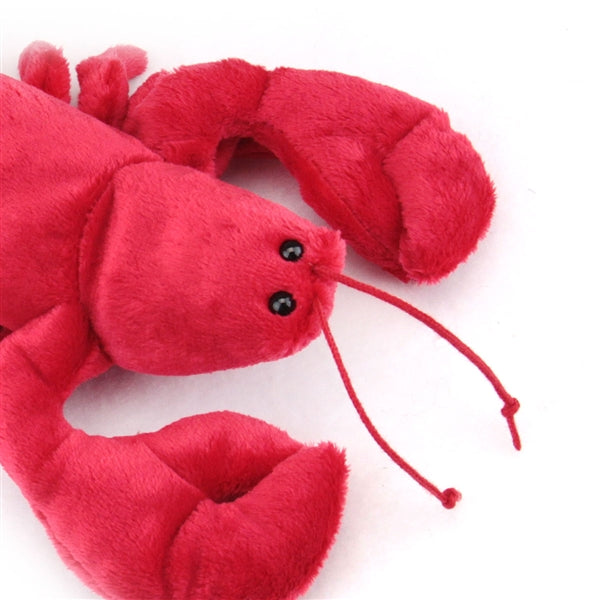 Lobster Snapper plush toy with bright red color, soft fabric, detailed claws, antennae, and black beady eyes.