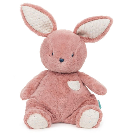 Oh So Snuggly Bunny plush with quilted ears and feet, soft pastel baby plush, ultra-huggable and machine washable.