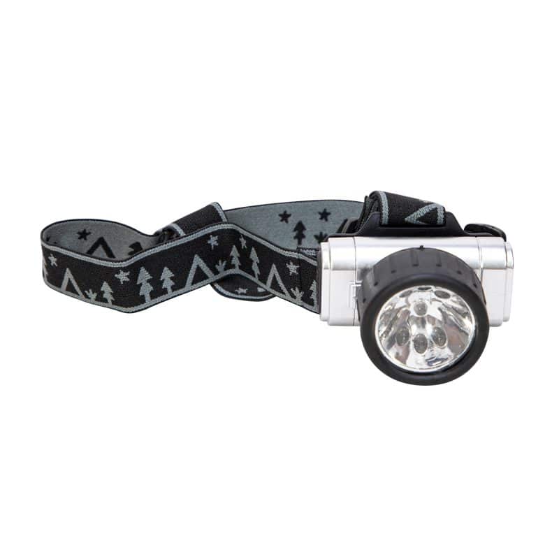 LED Head Lamp with 7 LED lights and adjustable elastic headband, ideal for camping and outdoor activities.