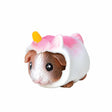Guinea Pig Party Animal dressed in a pink and white unicorn costume, cute and squishable collectible toy.