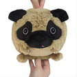 Soft and squishy Pug Mini plush toy held by hands, perfect for cuddling and gifting.