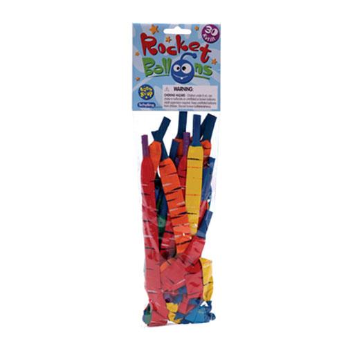 Rocket Balloon Refill with 30 colorful balloons for ages 8 and up, compatible with Rocket Balloon Kit.