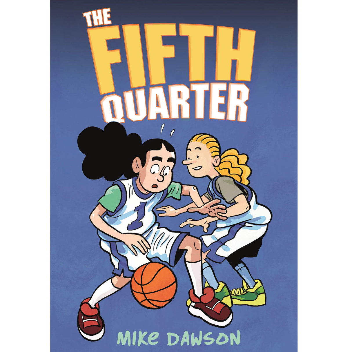 Cover of The Fifth Quarter showing two young basketball players in action with bold title above and author name below