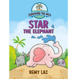 Surviving the Wild: Star the Elephant book cover with cartoon elephant splashing water in a colorful jungle.