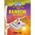 Surviving the Wild: Rainbow the Koala book cover shows a koala clinging to a tree branch at sunset.