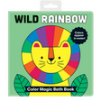 Bath Book Color Magic | Wild Rainbow with colorful lion illustration and color-changing magic in water for bath time fun.