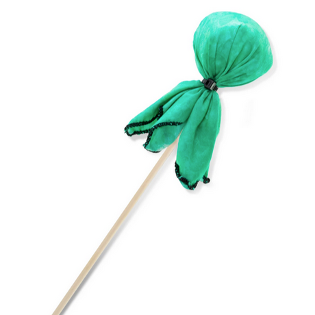 Two Bros Arrow | Green Lagoon featuring a soft foam tip covered in green cotton fabric for safe, creative play.