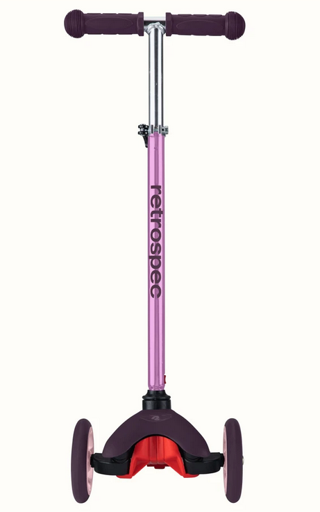 Chipmunk Kids' Kick Scooter | Lilac with lean-to-steer system and slip-resistant deck for kids ages 3+ on smooth three wheels.