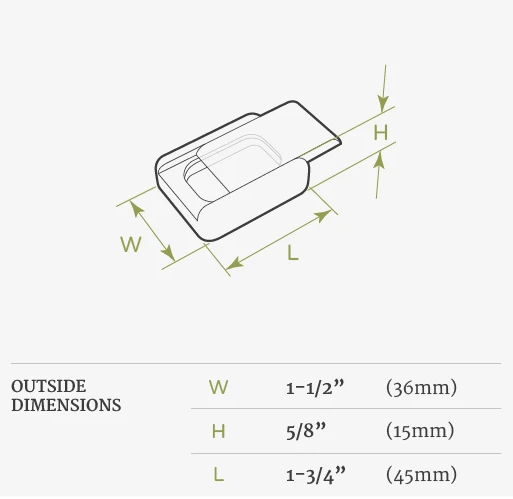 2" Flat Narrow Aspen | Monarch Butterfly box dimensions with hidden sliding lid, perfect for organizing small trinkets.
