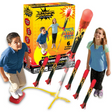 Stomp Rocket X-Treme! with kids launching rockets soaring up to 400 feet for outdoor fun and play.