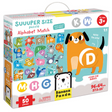 50pc Suuper Alphabet Match Floor Puzzle with colorful animal letter pieces for educational fun and learning letters, ages 3+