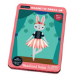 Magnetic Woodland Ballet Set featuring a tin package with illustrated woodland ballerina and mix & match magnetic dress-up pieces.
