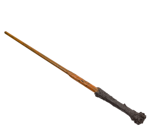 Wizard Wand with dark brown handle and wooden-inspired tip, perfect for young witches and wizards aged 3 and up.