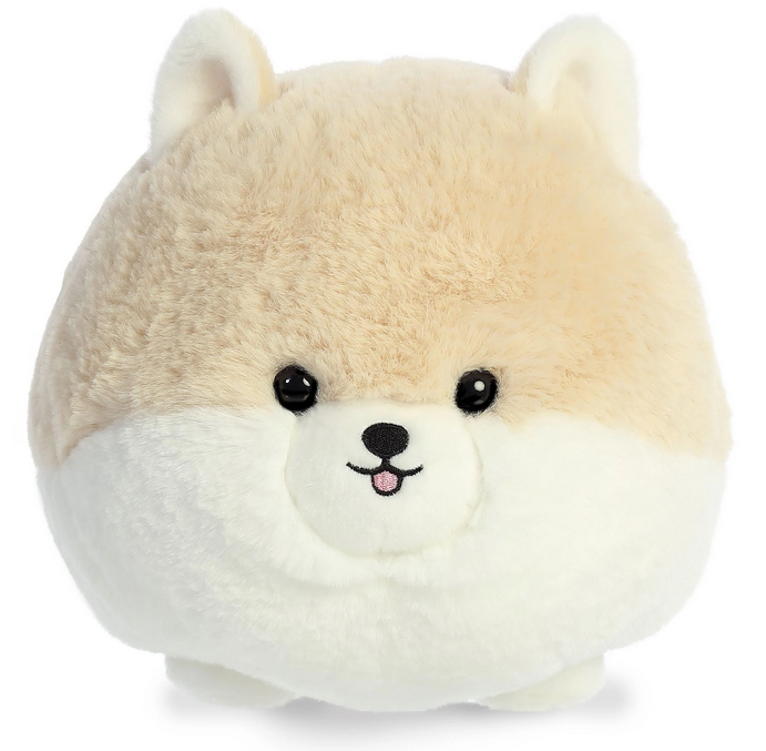 Cream Pom Teddy Pet plush in cream and white with a round teddy bear style, soft and cuddly at 10 inches.