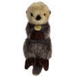 Sea Otter Baby plush toy with soft fur, holding paws, realistic and adorable, measuring 9 inches tall.
