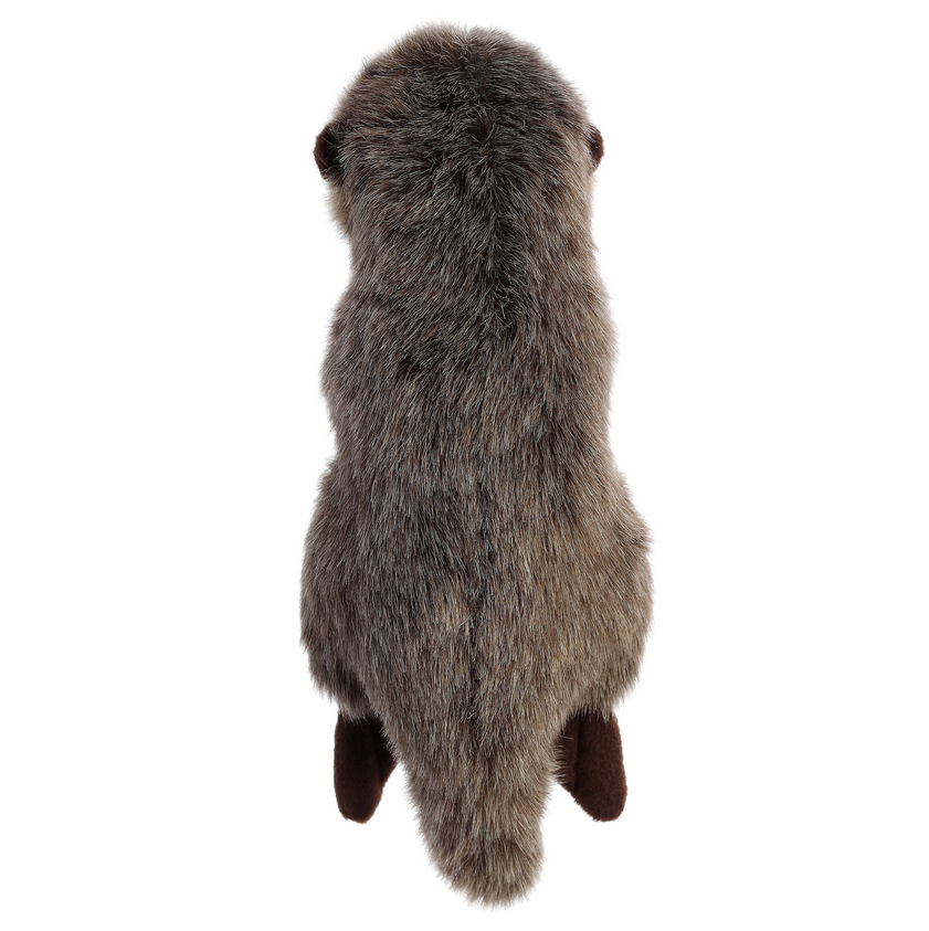 Sea Otter Baby plush toy showing soft, fluffy brown fur from the back, designed to be realistic and adorable.