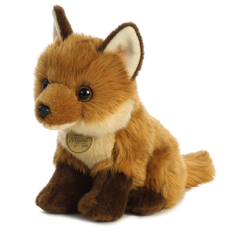 Soft and cuddly Fox Kit plush with golden orange fur and deep cute eyes, perfect for snuggling and adventures.