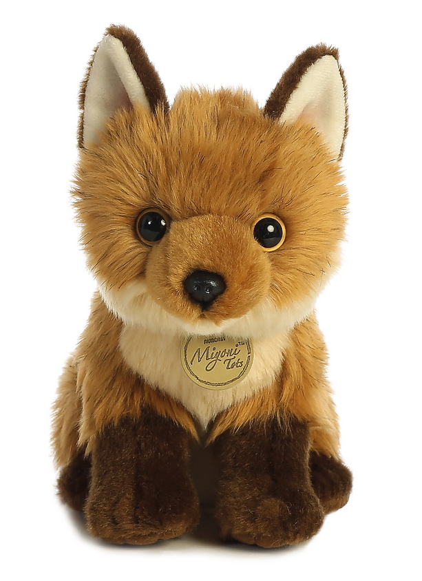 Fox Kit plush toy with soft golden orange fur and cute eyes, perfect for cuddling and adventures.