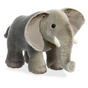African Elephant plush with soft grey fur, large ears, small tusks, and a friendly, realistic design.