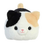 Spudster Cat Callie plush, tricolored calico cat with round potato-shaped body, soft and fluffy, 10 inches tall.