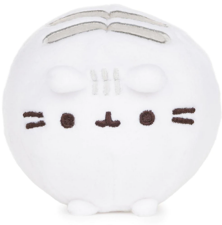 Pusheen Round Squishy in white, soft plush with embroidered cute face, perfect for kids and Pusheen lovers.