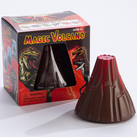 Magic Volcano toy with a volcano model and dinosaur reveal toy for kids ages 6 and up.