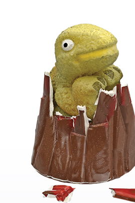 Magic Volcano toy with a cracking volcano revealing a growing dinosaur inside, perfect for kids aged 6 and up.