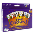 Five Crowns box showing five kings of unique suits for the five-suited rummy-style card game.