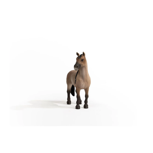 Criollo Definitivo Mare figurine showing a compact, muscular horse with braided mane, ideal for ages 5 and up.