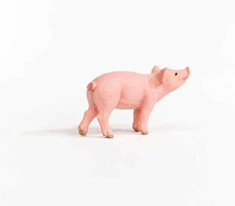 Piglet figurine toy with bristled skin, curly tail, and adorable snout, perfect for kids’ imaginative play.