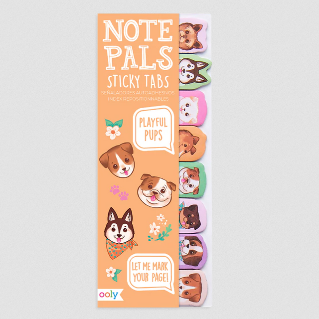 Note Pals Pups sticky note tabs featuring cute dog faces for playful organization and quick reminders.