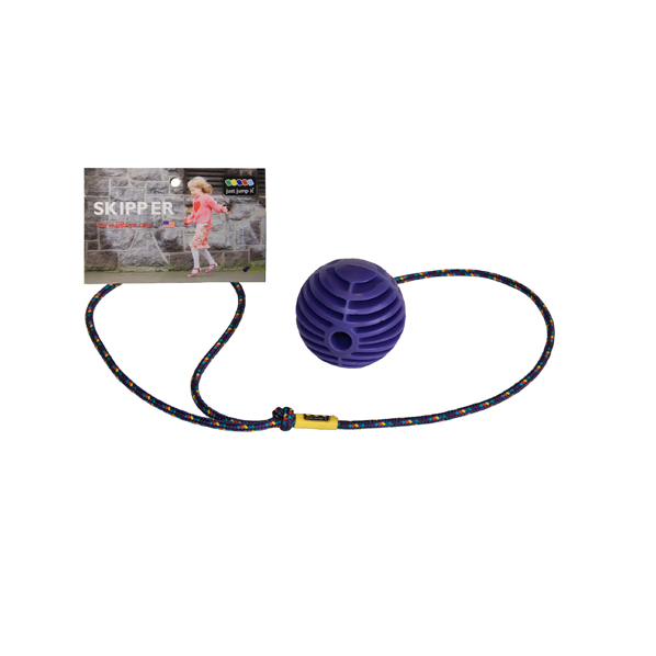 Skipper - Purple toy with a purple ball and adjustable cord for agility, balance, and coordination play.
