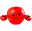 Beach Ball | Crab inflatable 30-inch wide red beach ball with happy face and playful claws for pool or beach fun.