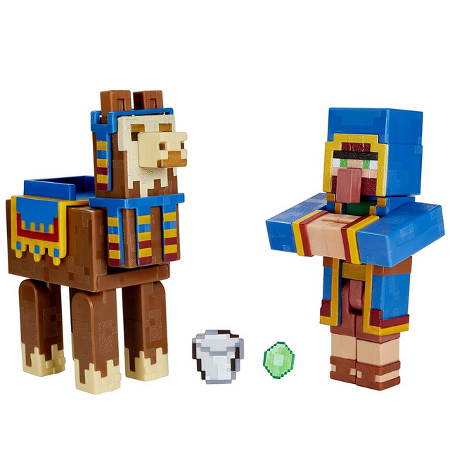 Minecraft Dungeons 2pk featuring two deluxe Minecraft figures with accessories for imaginative play.