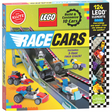 Lego Race Cars set with 124 pieces to build and customize 10 race cars and a 3-foot chipboard track for derby fun.