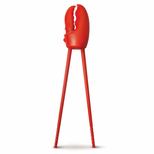 Munchtime Chopsticks Lobster in bright red with animated claw design, kid-friendly and easy-to-use chopsticks.