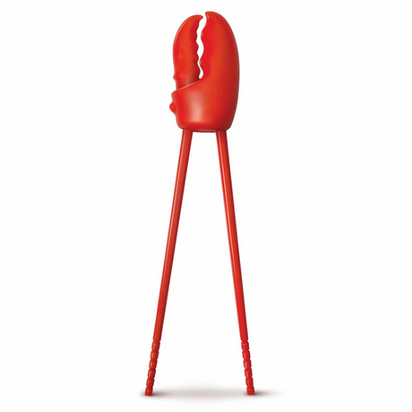 Munchtime Chopsticks Lobster in bright red with animated claw design, kid-friendly and easy-to-use chopsticks.