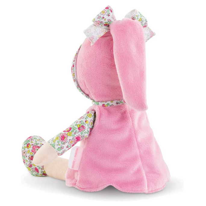 Miss Blossom Garden soft pink baby doll with floral sleeves and hat, perfect for cuddling and tiny hands.